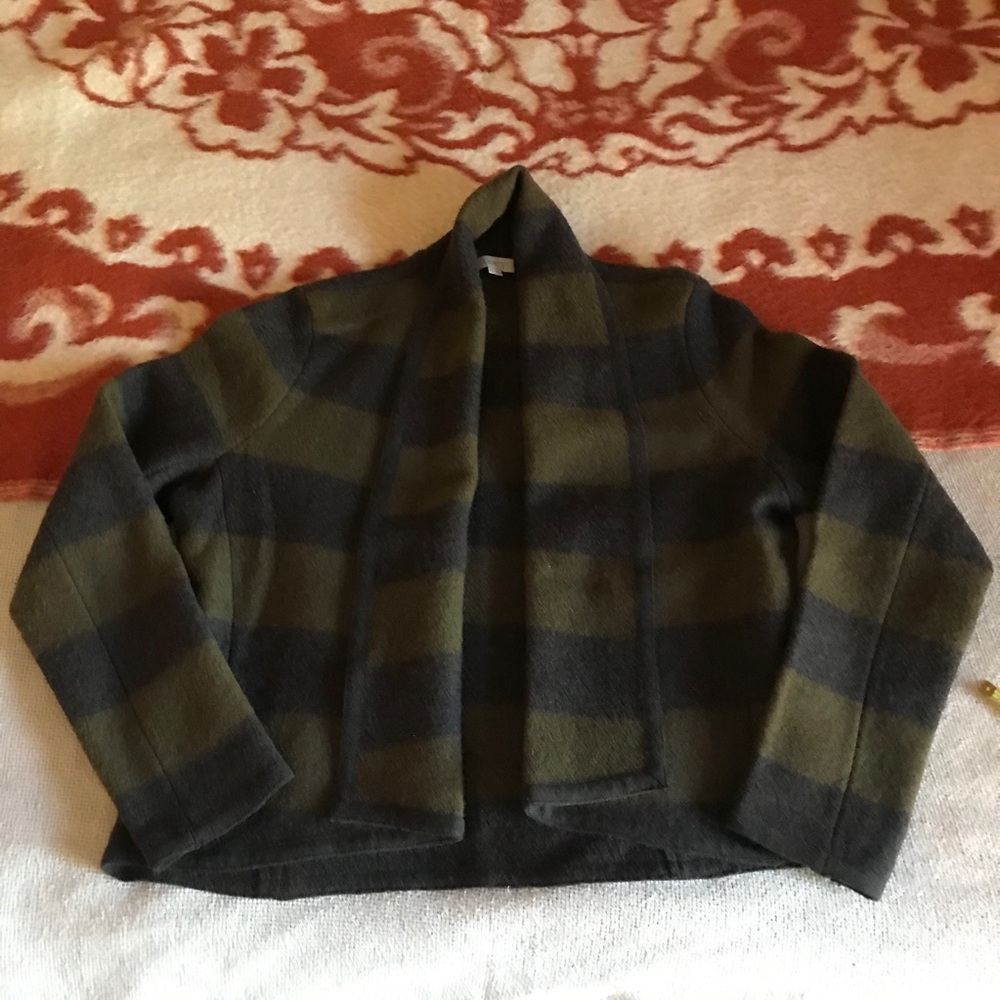 Loft Cardigan with Brown Stripes